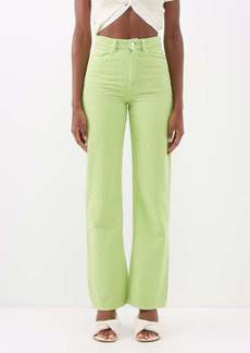 Wandler - Rose Corduroy Straight-leg Trousers - Womens - Green