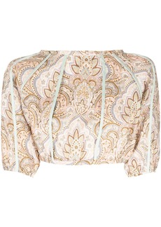 We Are Kindred Elsa paisley-print cropped top