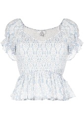 We Are Kindred Giovanna smocked peplum top