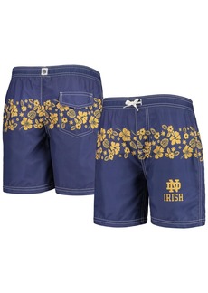 Big Boys Wes & Willy Navy Notre Dame Fighting Irish Inset Floral Swim Trunk