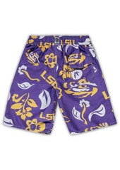 Little Boys Wes & Willy Purple Lsu Tigers Floral Volley Swim Shorts - Purple