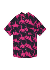 WESC Oden Pink Glo Tie-Dye Short-Sleeve Shirt