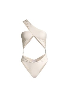 WeWoreWhat Asymmetric One-Piece Swimsuit