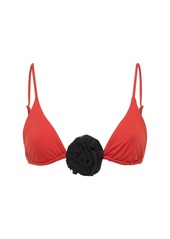 WeWoreWhat Cooper Bikini Top W/ Rose