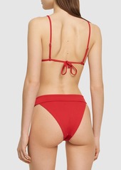 WeWoreWhat Cooper Bikini Top W/ Rose