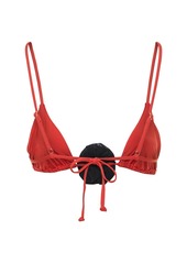 WeWoreWhat Cooper Bikini Top W/ Rose