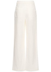 WeWoreWhat Cotton Eyelet Lace Wide Pants