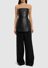 WeWoreWhat Faux Leather Top