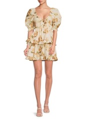 WeWoreWhat Floral Ruffle Mini Dress