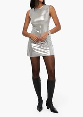 WeWoreWhat Muscle Tank Mini Dress In Silver