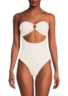 WeWoreWhat ​O Ring Bandeau One Piece Swimsuit