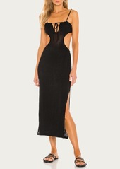 WeWoreWhat Ruched Cutout Maxi Cover Up In Black