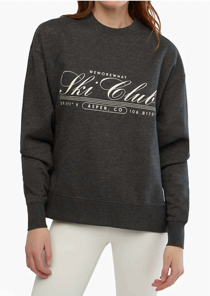 WeWoreWhat Ski Club Sweatshirt In Grey