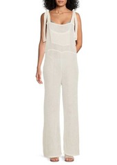 WeWoreWhat Sleeveless Crochet Cover Up Jumpsuit
