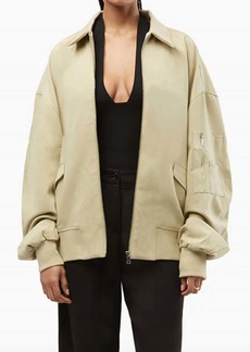 WeWoreWhat Twill Bomber Jacket In Oat