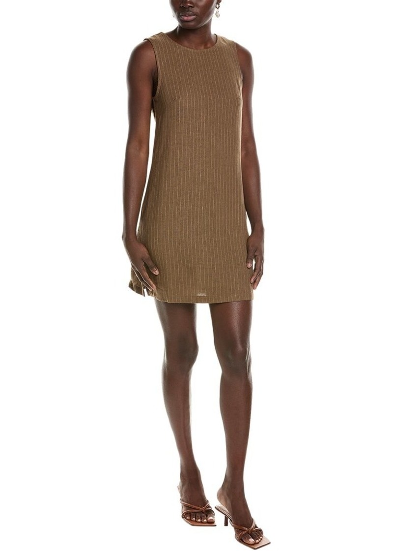 WeWoreWhat A-Line Muscle Linen-Blend Mini Dress