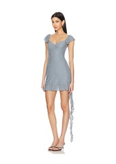 WeWoreWhat Aysmmnetrical Lace Mini Dress