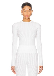 WeWoreWhat Cable Knit Long Sleeve Top