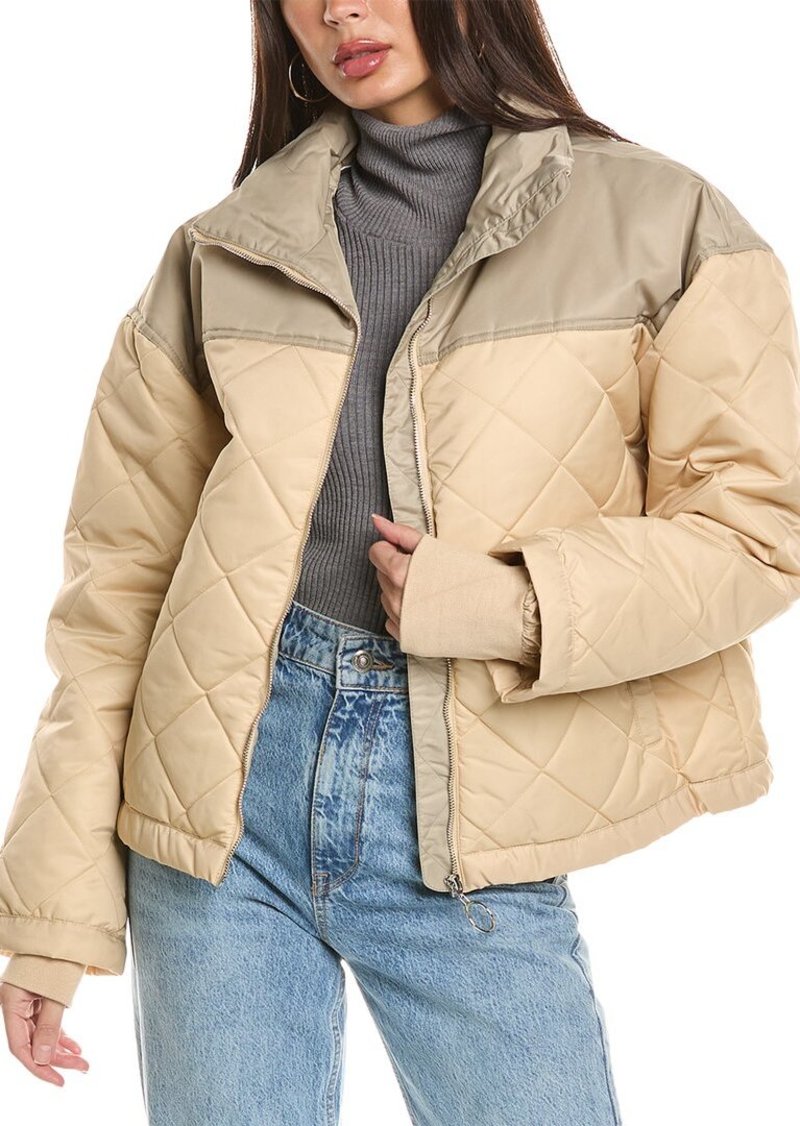 WeWoreWhat Colorblock Quilted Puffer Jacket