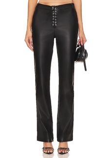WeWoreWhat Faux Leather Lace Front Pant