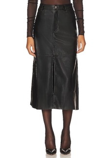 WeWoreWhat Faux Leather Midi Skirt