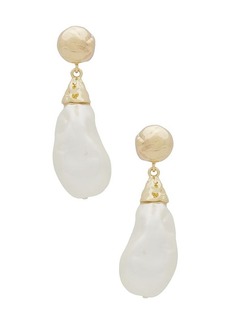 WeWoreWhat Hammered Pearl Earring