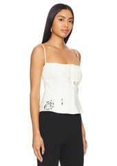 WeWoreWhat Ruched Cup Button Tank