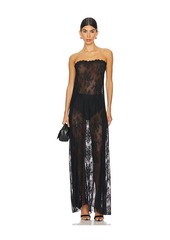 WeWoreWhat Strapless Lace Maxi Dress