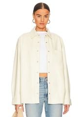 WeWoreWhat Faux Leather Overshirt