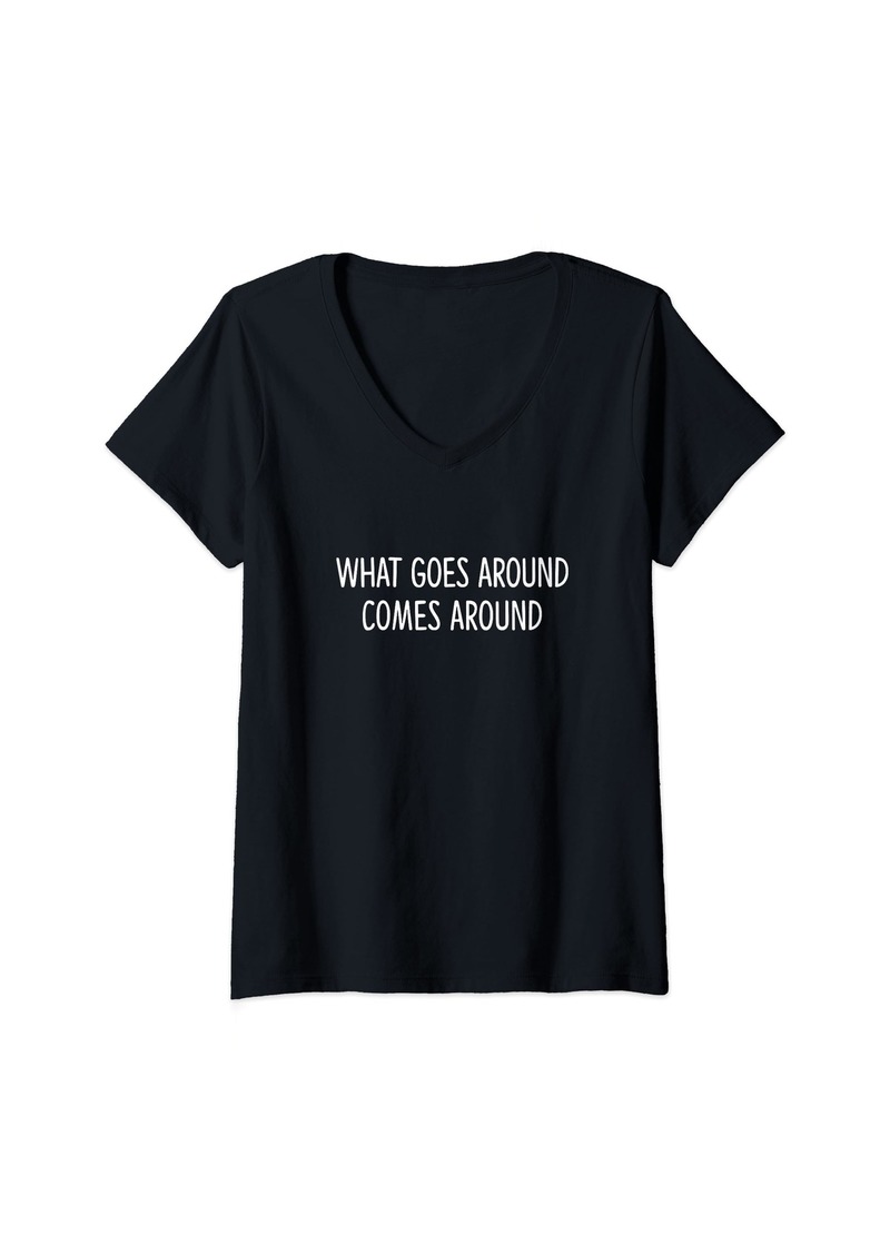 What Goes Around Comes Around Womens What Goes Around - Comes Around - V-Neck T-Shirt