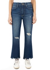 Whetherly Charlie High Waist Distressed Kick Flare Jeans in Dark Rome at Nordstrom Rack
