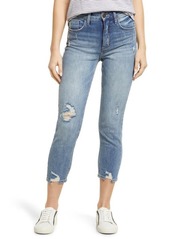 Whetherly Everette Distressed High Waist Mom Jeans in Medium Woodstock at Nordstrom
