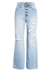 Whetherly James High Waist Ankle Wide Leg Jeans in Light Wyneood at Nordstrom