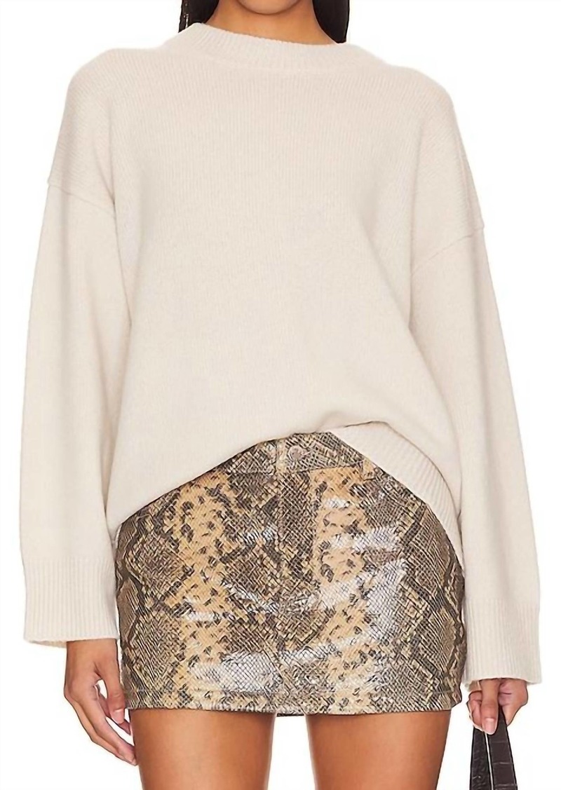 White + Warren Cashmere Blend Cozy Crewneck Top In Ivory