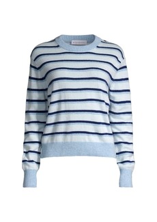 White + Warren Cashmere Striped Sweater