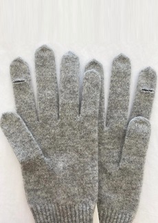 White + Warren Cashmere Texting Gloves In Grey Heather