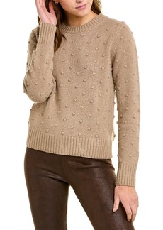 White + Warren Bobble Wool-Blend Sweater