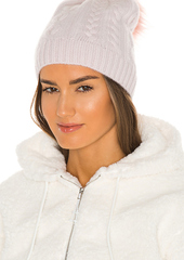 White + Warren Cable Beanie With Faux Pom