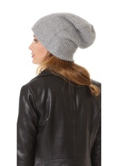 White + Warren Cashmere Plush Rib Beanie