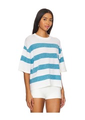 White + Warren Cashmere Striped Easy T-shirt