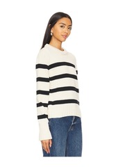 White + Warren Organic Cotton Striped Crewneck