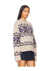 White + Warren Plush Alpaca Blend Fair Isle Crewneck