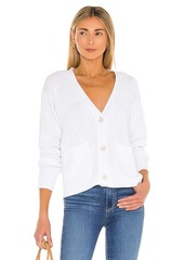 White + Warren Recycled Cotton Patch Pocket Cardigan