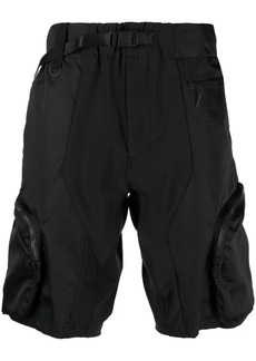 White Mountaineering adjustable buckle-waistband shorts