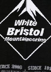 White Mountaineering logo-motif fringe-detail scarf