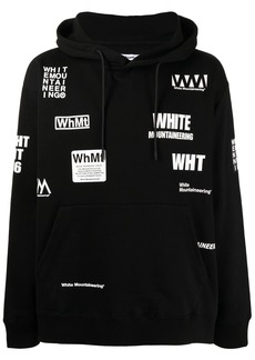 White Mountaineering logo-print pullover hoodie