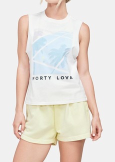 Wildfox Forty Love Riley Tank Top In Clean White