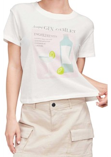 Wildfox Gin Gimlet Charlie Tee In Clean White