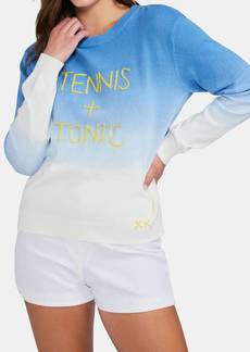 Wildfox Tennis & Tonic Barrett Sweater In Chambray Dip Dye