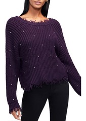 Wildfox String of Pearls Palmetto Sweater in Blackberry Cordial at Nordstrom